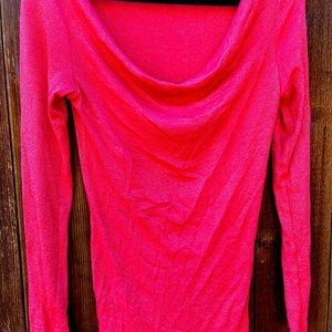 Michael Stars rich orange red long sleeve tee